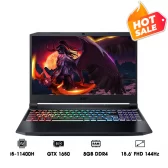 Laptop Acer Nitro 5 Eagle AN515-57-5669 (NH.QEHSV.001): I5 11400H, GTX 1650 4G, Ram 8G, SSD NVMe 512G, Win11, RGB Keyboard, 15.6”FHD IPS 144Hz (Đen)