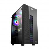 Thùng máy Case VSP Esport Gaming KB09 Black | Đen, Không Fan