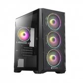 Thùng máy Case Jetek Squid Game - X2 | Đen, Kèm 3 Fan RGB