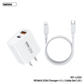 Bộ sạc nhanh 20W Remax RP-U120 US. Type-c ra Lightning ip