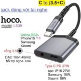Cáp Chuyển Type-c Ra (3.5 + Type-c Cái) Hoco LS39